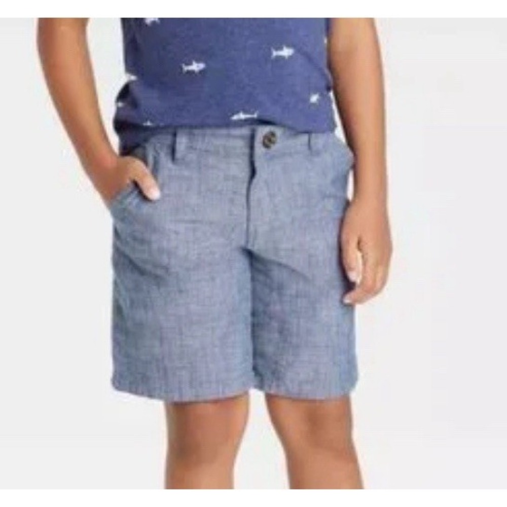 Cat & Jack Flat Front Shorts NWOT Size 6 Blue School Uniform